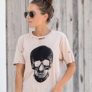 Vici Distressed Skull Graphic Tee
